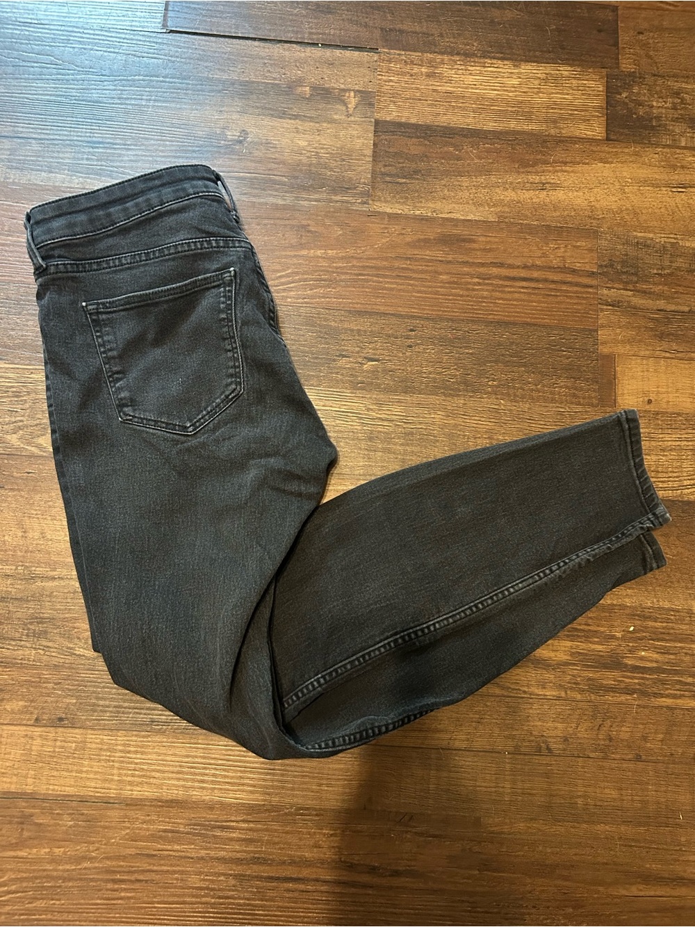 H&M &Denim Black Skinny Jeans Regular Waist Ankle Length Size 6
